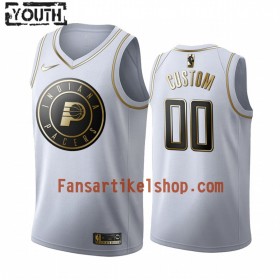 NBA Indiana Pacers Trikot Benutzerdefinierte Nike 2019-2020 Weiß Golden Edition Swingman - Kinder